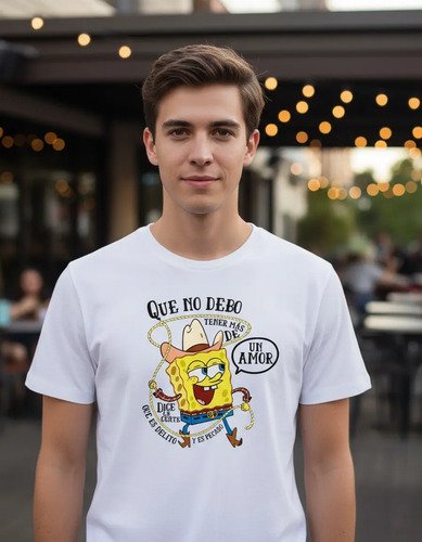 Playera Bob Esponja No Debo Tener Mas De Un Amor