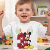Playera Mickey Mouse Numeros Del 1 Al 10 Cumpleaños Infantil