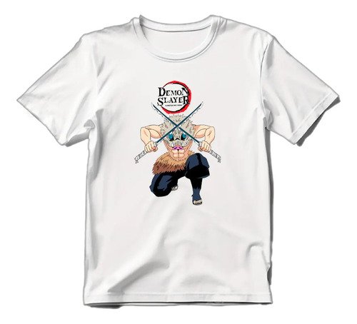 D_620639-MLM89933578086_082025-O.jpg Playera Inosuke Demon Slayer Kimetsu No Yaiba Unisex