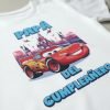 Combo 3 Playeras Y Pañalero Cars Mamá Papá Hermana Y Bebe