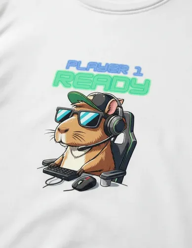 Playera Infantil Capibara Gamer