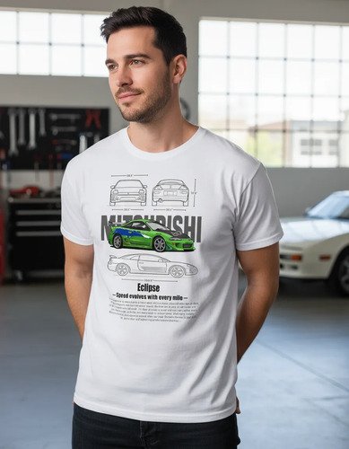 D_625240-MLM108122261071_032026-O.jpg Playera De Rapido Y Furioso Mitsubishi Eclipse
