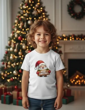Playera Infantil Navidad Santa Claus Merry Christmas Playera Infantil Navidad Santa Claus Merry Christmas