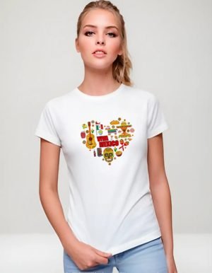 D_631941-MLM90916687720_082025-O.jpg Playera Viva México Corazón Unisex Fiestas Patrias