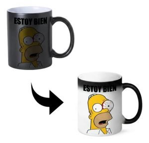 Taza Magica Homero Simson Estoy Bien Ojo Saltón 325 Ml