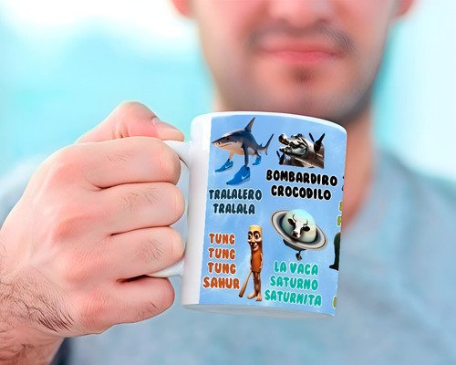 Taza Cerámica Tralalero Tralala Bombardiro Ballerina Tung