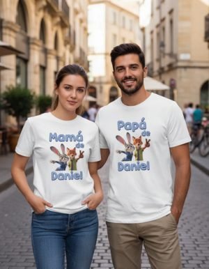 D_637116-MLA109741273838_042026-O.jpg Duo De Playeras Unisex Zootopia Para Cumpleaños