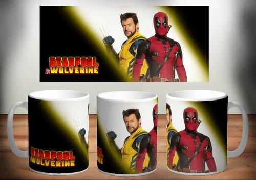 Taza Deadpool 3 Wolverine Ceramica 355 Ml