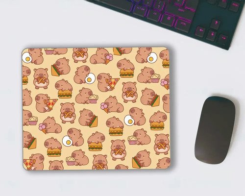 Mouse Pad Capibara Comiendo