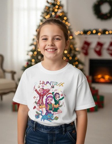 D_648171-MLM100712389588_122025-O.jpg Playera De Huntrix Navidad Infantil
