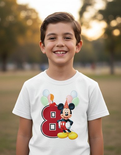 Playera Mickey Mouse Numeros Del 1 Al 10 Cumpleaños Infantil