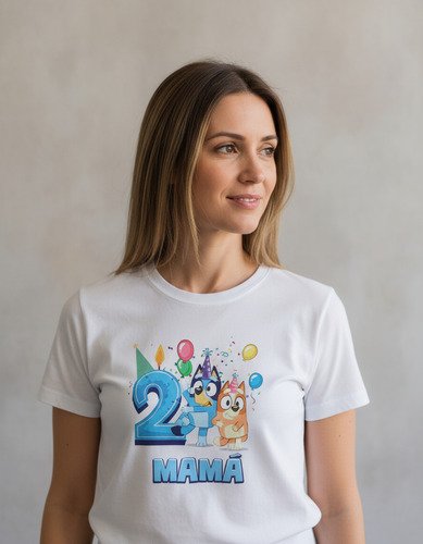 D_653354-MLM94177910465_102025-O.jpg Combo 8 Playeras Y 1 Pañalero Bluey Mamá Papá Hermana Y Bebe