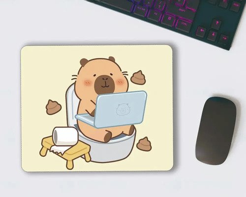 Mouse Pad Capibara En El Baño