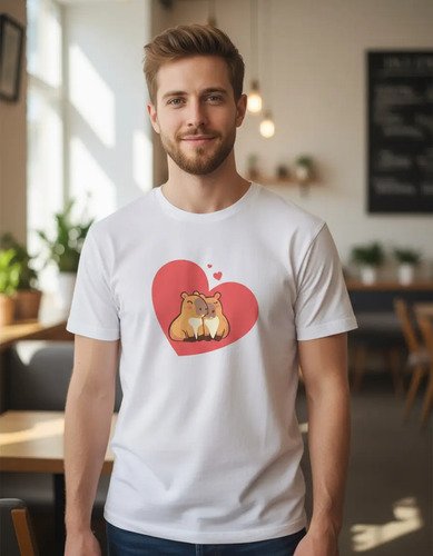 D_659566-MLM94097687387_102025-O.jpg Duo De Playeras Para Parejas Capibara