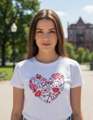 Playera De Corazon Love