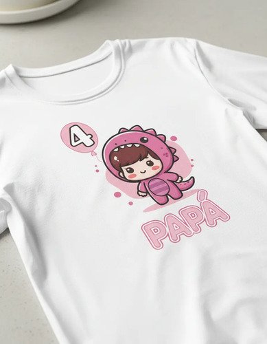 D_664441-MLM105115600075_012026-O.jpg Kit Familiar 3 Playeras Cumpleaños Dinosaurio Personalizado