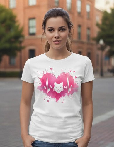 D_664648-MLM95517088866_102025-O.jpg Playera De Corazon Latidos Gatito