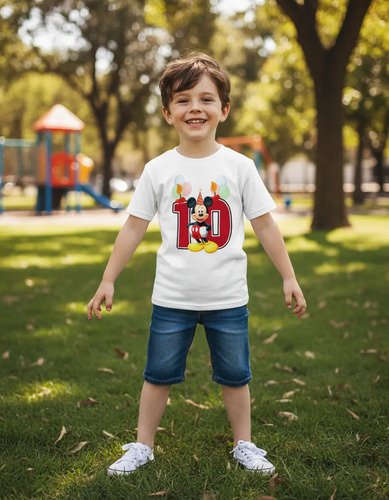 Playera Mickey Mouse Numeros Del 1 Al 10 Cumpleaños Infantil