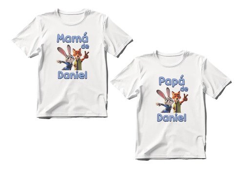 Duo De Playeras Unisex Zootopia Para Cumpleaños