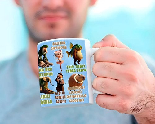 Taza Cerámica Tralalero Tralala Bombardiro Ballerina Tung