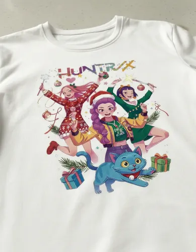 D_672070-MLM100712418710_122025-O.webp Playera De Huntrix Navidad Infantil