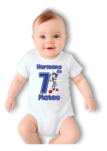 Kit Familiar 3 Playera Y Pañalero Sonic