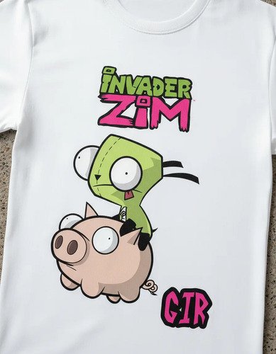 D_674302-MLM94886194369_102025-O.jpg Playera Invasor Zim Personaje De Gir Unisex