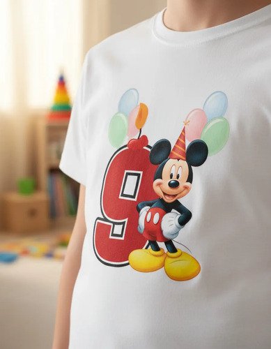 Playera Mickey Mouse Numeros Del 1 Al 10 Cumpleaños Infantil