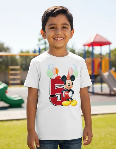 Playera Mickey Mouse Numeros Del 1 Al 10 Cumpleaños Infantil