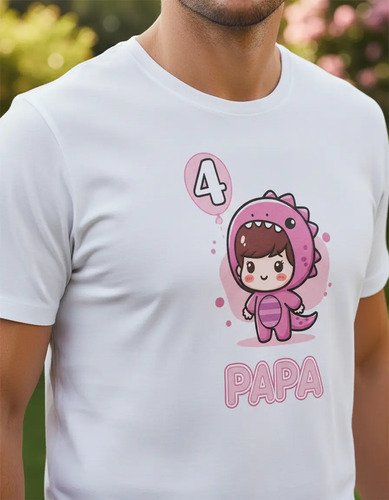 D_678097-MLM105115510029_012026-O.jpg Kit Familiar 3 Playeras Cumpleaños Dinosaurio Personalizado
