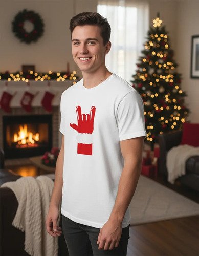 D_678779-MLM98157166691_112025-O.jpg Playera De Navidad Con Mano De Santa