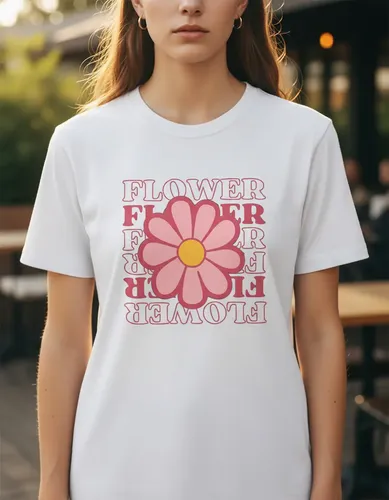 D_682545-MLM92719066506_092025-O.webp Playera Flower Diseño Floral Mujer Estampado Moda Casual