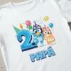 D_685489-MLM93754709348_102025-O.jpg Combo 8 Playeras Y 1 Pañalero Bluey Mamá Papá Hermana Y Bebe