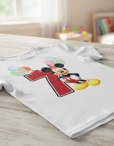 Playera Mickey Mouse Numeros Del 1 Al 10 Cumpleaños Infantil