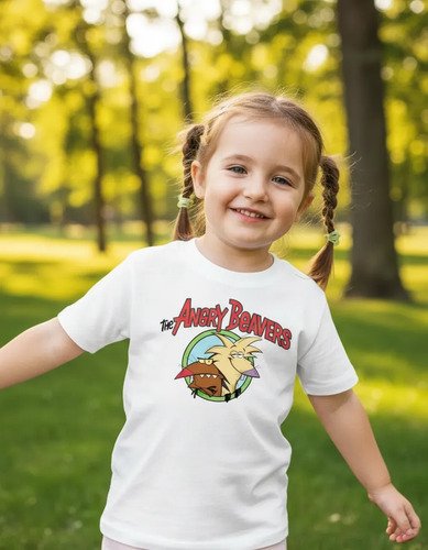 D_688058-MLA106700855064_022026-O.jpg Playera Angry Beavers Castores Cascarrabias Infantil Cartoon