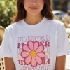 D_688361-MLM92718499906_092025-O.webp Playera Flower Diseño Floral Mujer Estampado Moda Casual