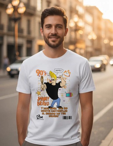Playera De Johnny Bravo De Los 90s Unisex