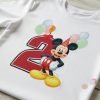 Playera Mickey Mouse Numeros Del 1 Al 10 Cumpleaños Infantil