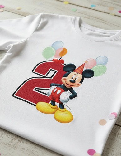 Playera Mickey Mouse Numeros Del 1 Al 10 Cumpleaños Infantil