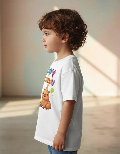 Playera Infantil Capibara Happy Birthday