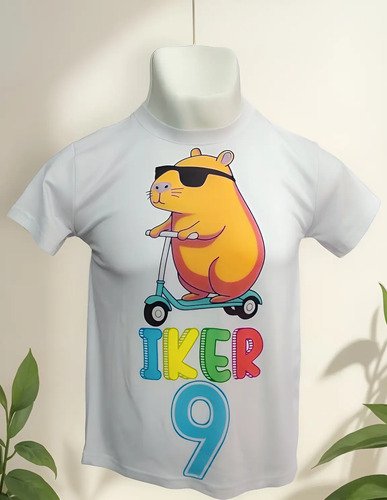 D_692400-MLM85222746876_062025-O.jpg Playera Infantil Capibara Para Cumpleaños