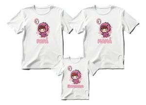 D_694448-MLM90483376978_082025-O.jpg Kit Familiar De 3 Playeras De Dinosaurio Para Cumpleaños