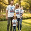 Combo 3 Playeras Y Pañalero Cars Mamá Papá Hermana Y Bebe