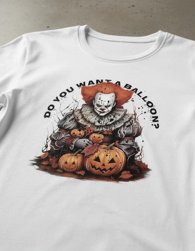 D_695932-MLM95870181845_102025-O.jpg Playera Pennywise It Película Terror Diseño Horror Unisex