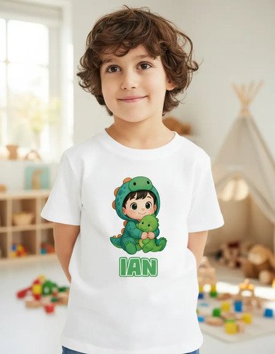 D_696207-MLM104555501924_012026-O.jpg Kit Familiar 3 Playeras Cumpleaños Dinosaurio Personalizado