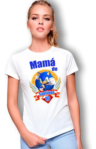 Kit Familiar 3 Playera Y Pañalero Sonic