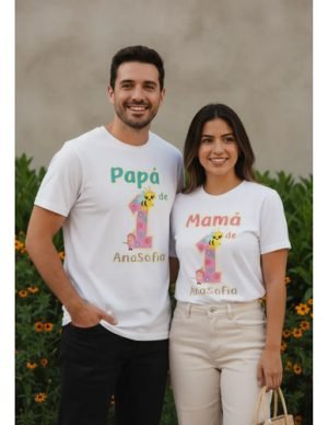 D_705348-MLM114258877157_072026-O.jpg Kit De 2 Playeras Personalizadas Abejita Chiquitita