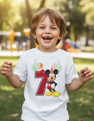 Playera Mickey Mouse Numeros Del 1 Al 10 Cumpleaños Infantil