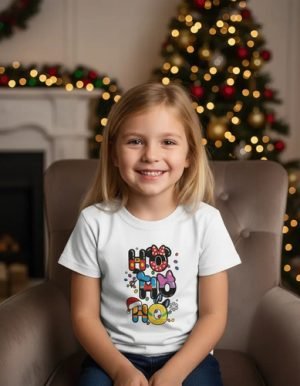 D_707502-MLM94239073620_102025-O.jpg Playera Infantil Minnie Mouse Navidad Ho Ho Ho