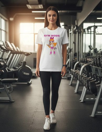 Playera Burbuja Gym Mode Chicas Superpoderosas